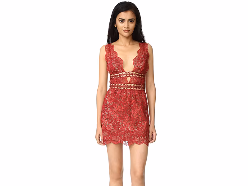 For Love & Lemons Mon Cheri Mini Dress