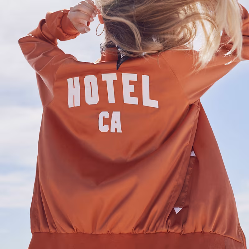 Hotel 1171 Hotel CA Satin Bomber in California Poppy