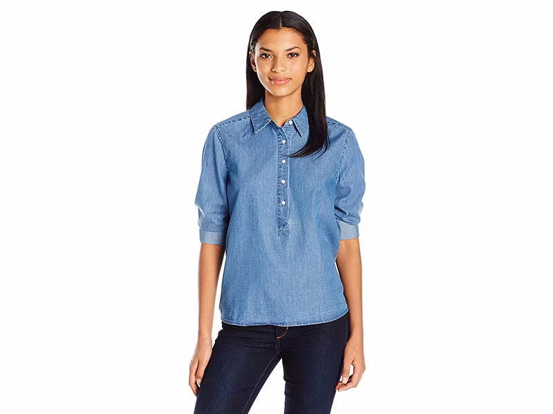Joe's Jeans Vic Long Sleeve Tie up Woven