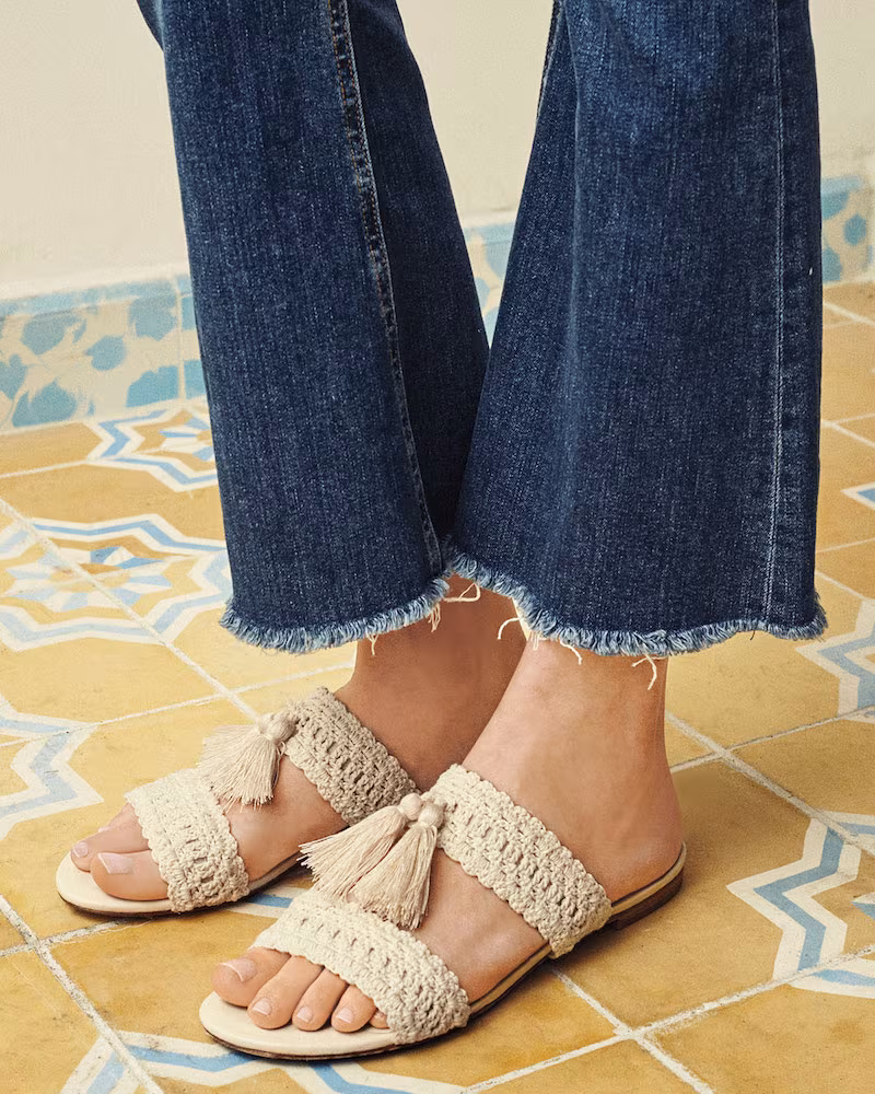 Joie Faina Crochet Flat City Slide Sandal