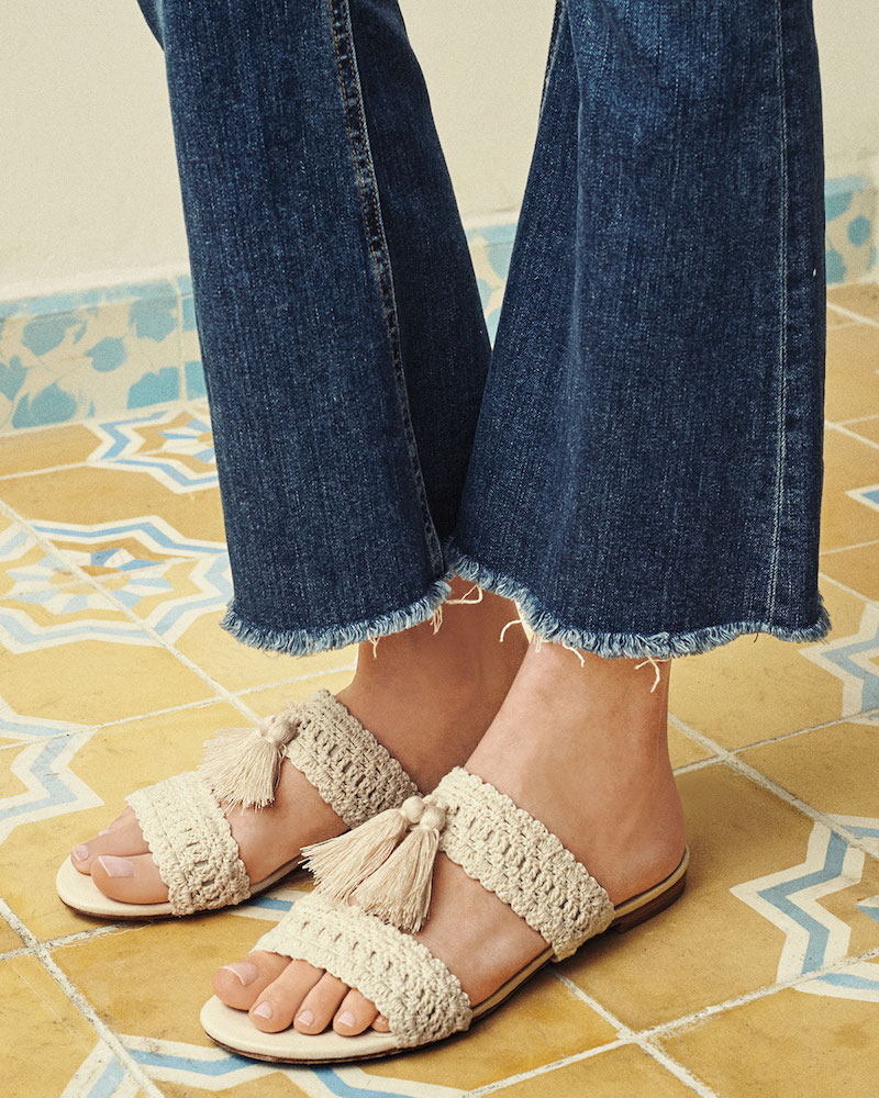 Joie Faina Crochet Flat City Slide Sandal