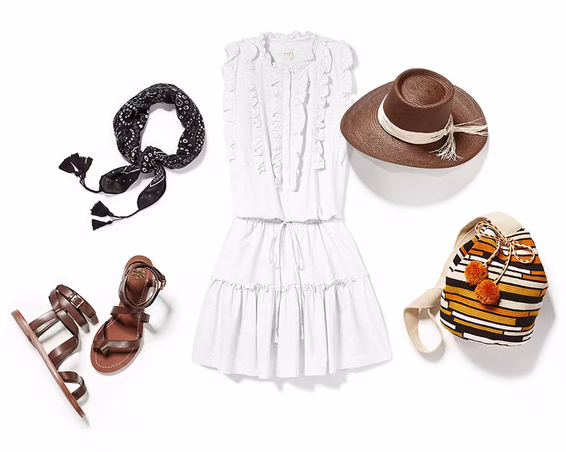 La Vie Rebecca Taylor Sleeveless Ruffle Dress