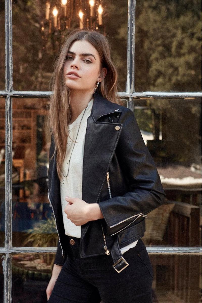 Liz Vegan Leather Moto Jacket