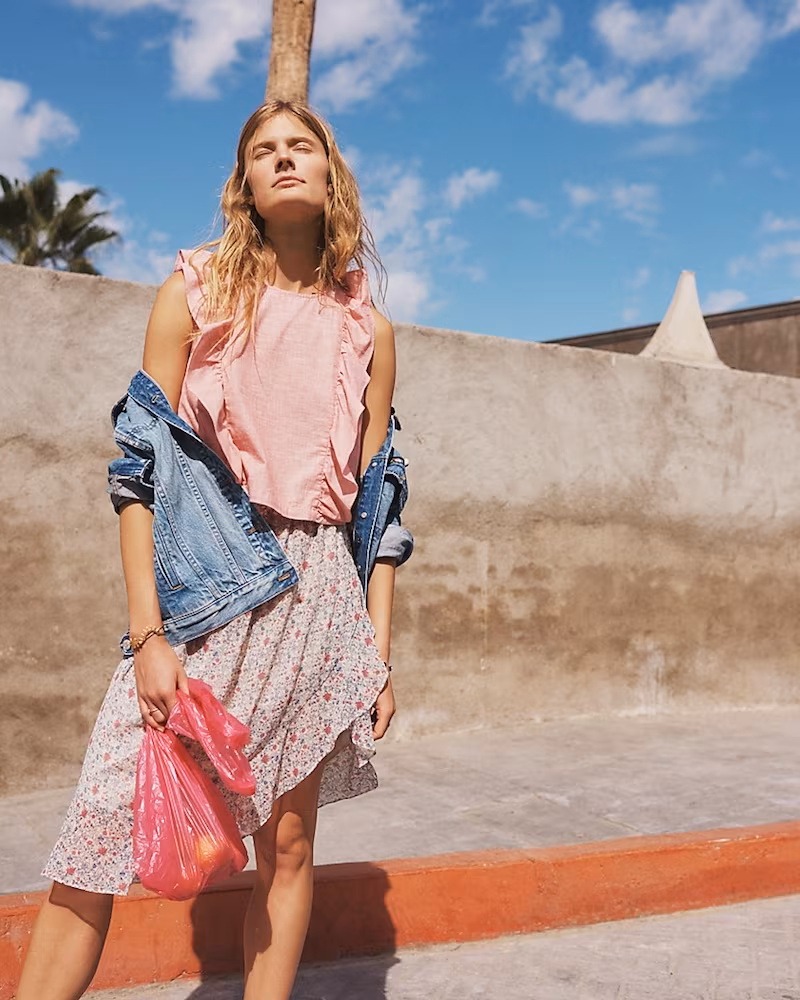 Madewell Bellflower Ruffle Top