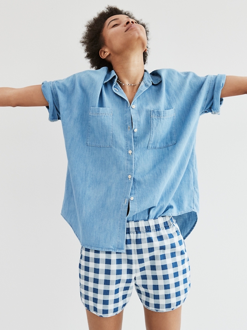 Madewell Chambray Courier Shirt In Buckley Wash