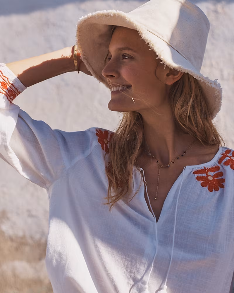 Madewell Embroidered Blanca Top