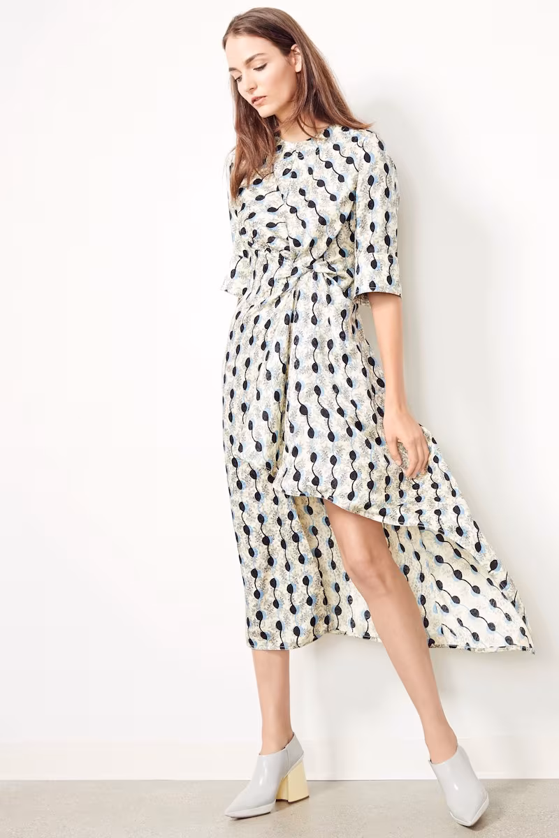 Marni Garland Silk Jacquard Dress