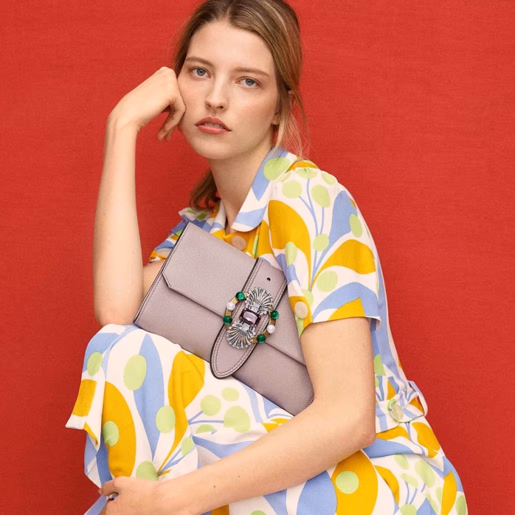 Miu Miu Floral-Print Crepe Dress