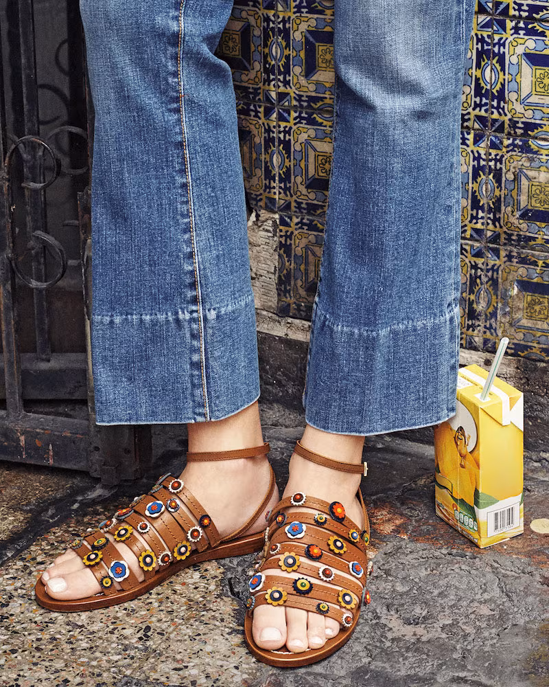 Tory Burch Marguerite Floral Flat Sandal