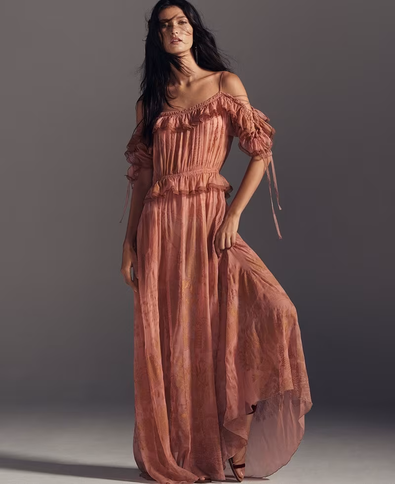 Valentino Shadows of Delight off-the-shoulder silk gown