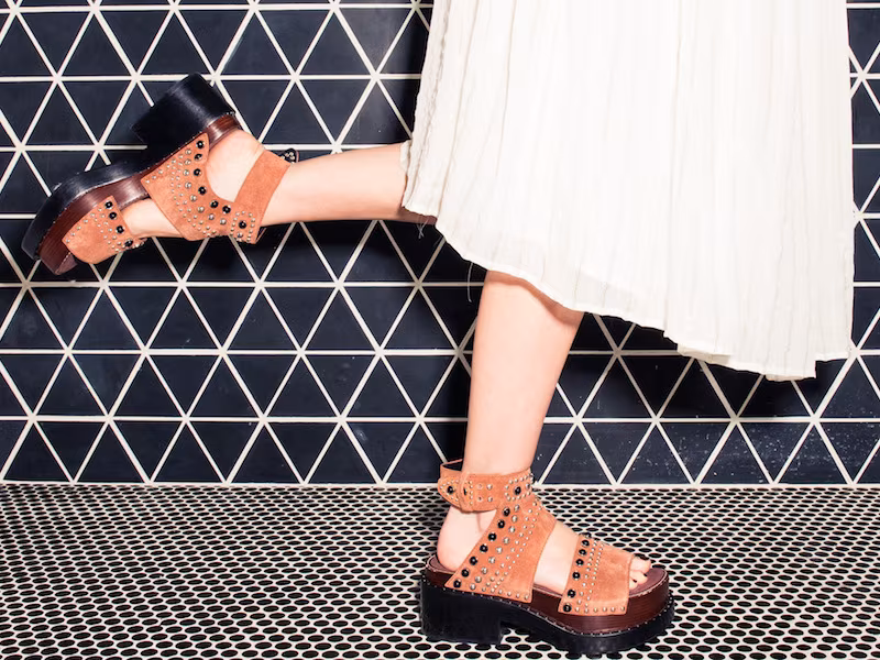 3.1 Phillip Lim Nashville Studded Suede Platform Sandals