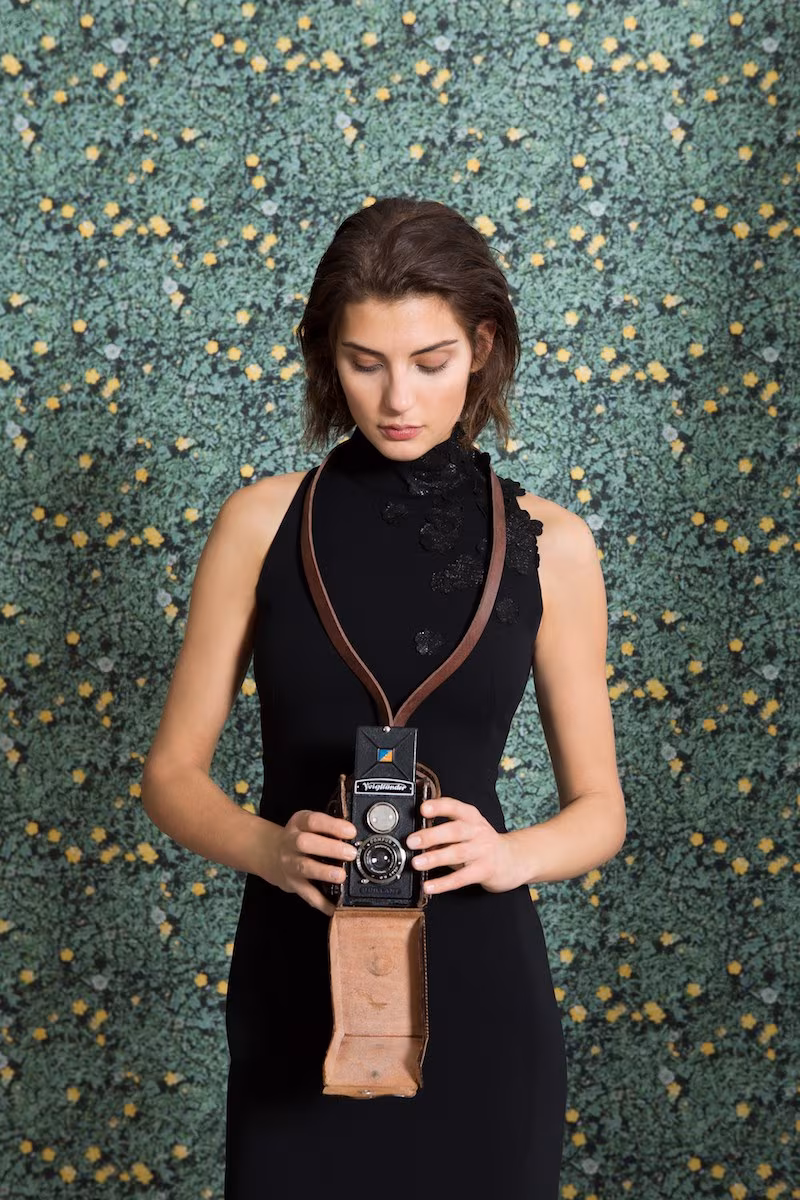 Akris Sleeveless Floral-Embellished Mock-Neck Dress