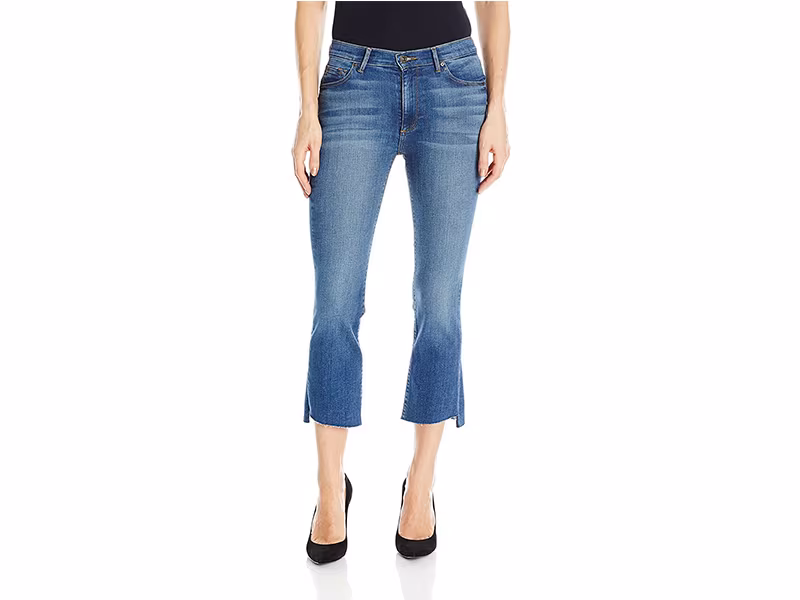 Black Orchid Cindy Slant Fray Jean