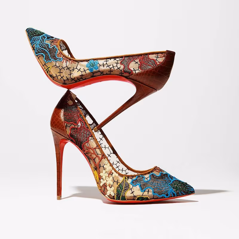 Christian Louboutin Follies Lace Red Sole Pump