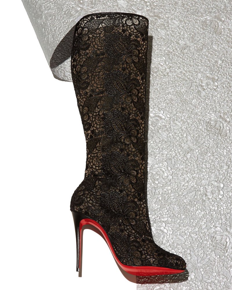 Christian Louboutin Tennissima Net Lace Red Sole Boot