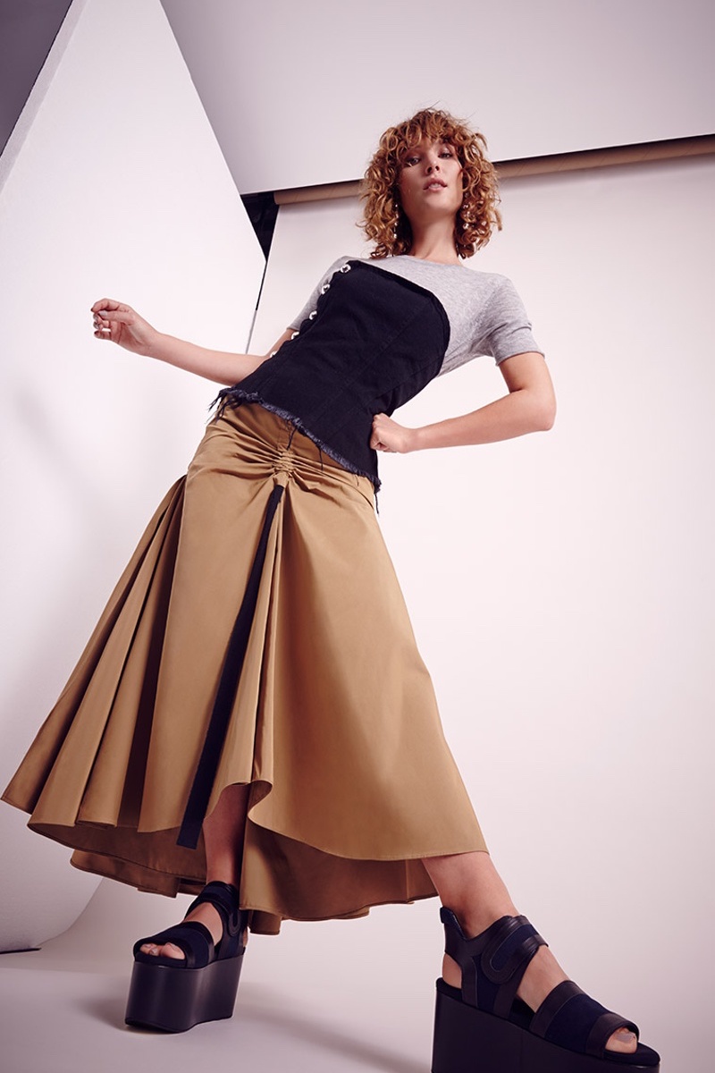 Ellery Doll-Face Ruched-Front Maxi Skirt