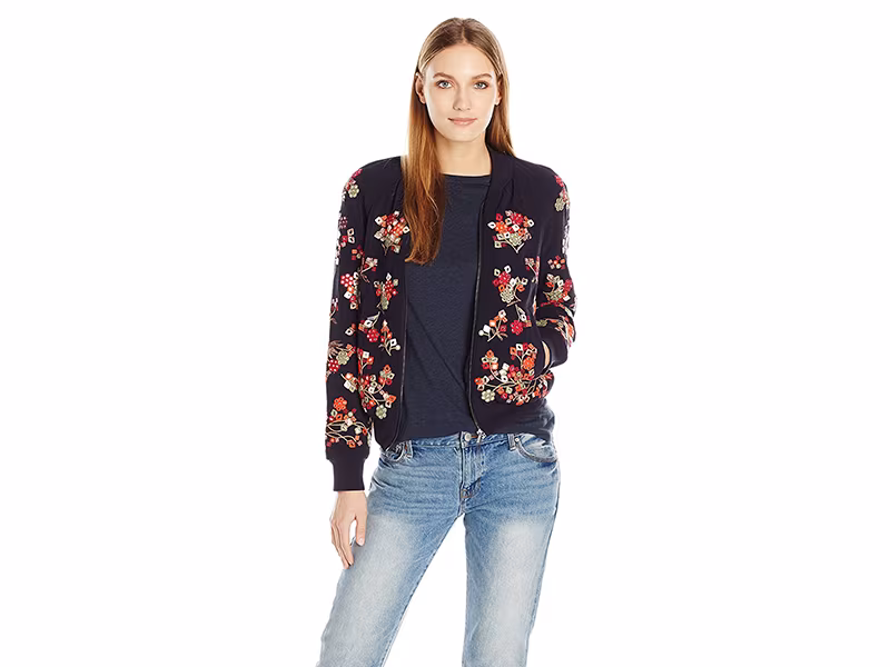 French Connection Gilliam Stitch Bomber Jacket