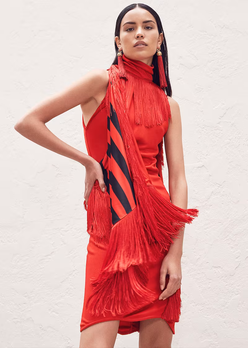 Givenchy Fringe Detail Mini Dress