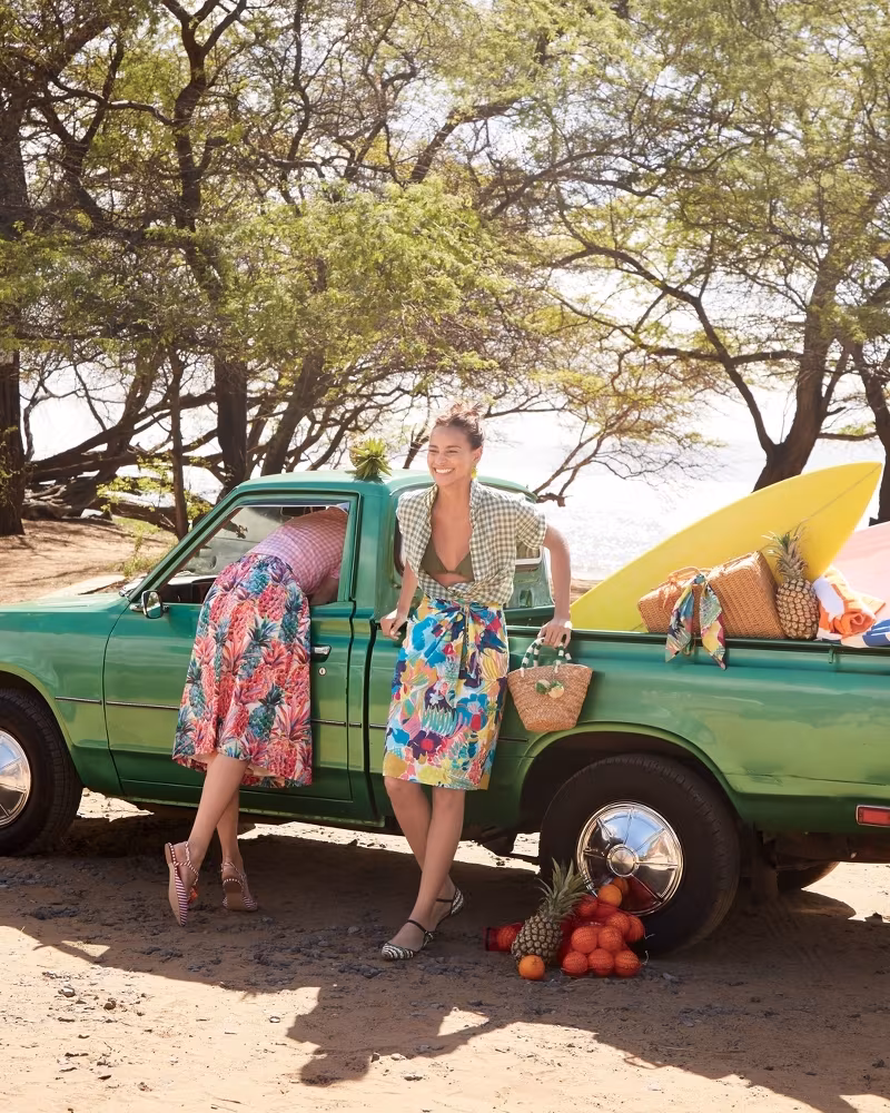 J.Crew Tie-Waist Skirt In Seaside Floral