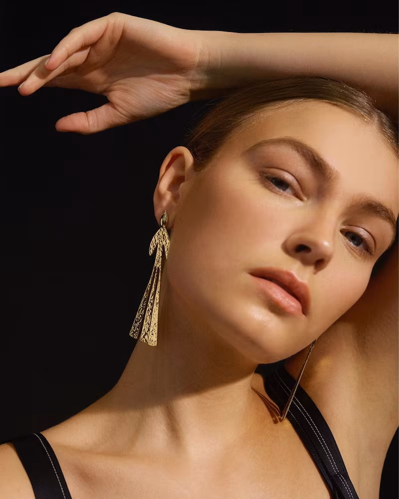 J.W.Anderson Bird Hammered Gold-Plated Earrings