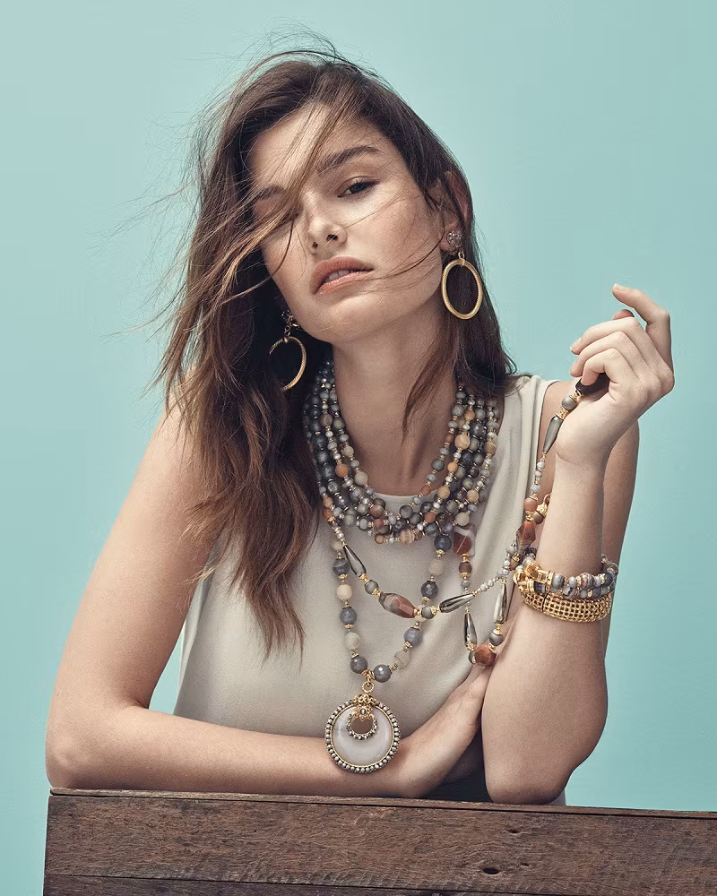 Jose & Maria Barrera Beaded Post & Hoop Clip-on Earrings