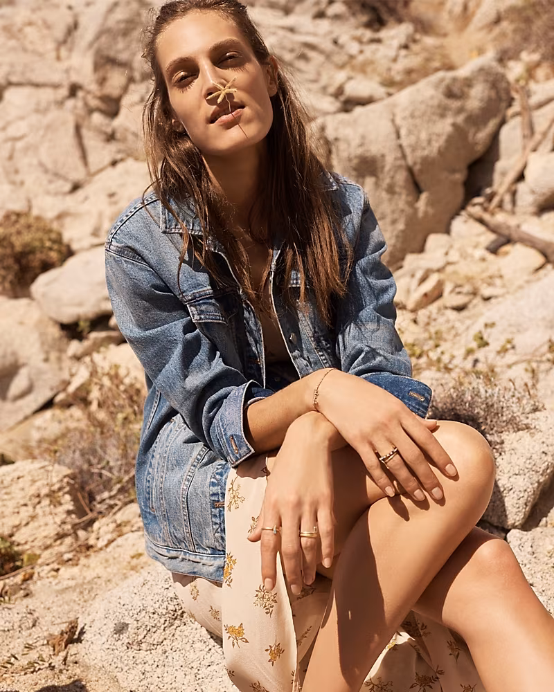 Madewell The Oversized Jean Jacket In Capstone Wash