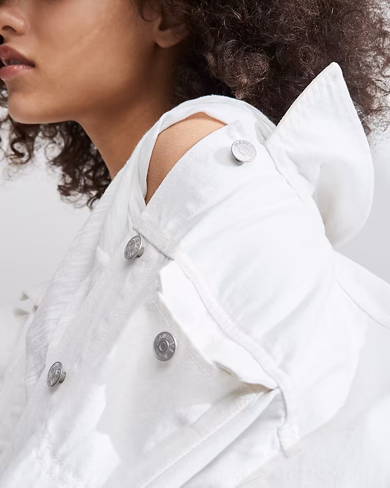 Madewell The Oversized Jean Jacket In Tile White