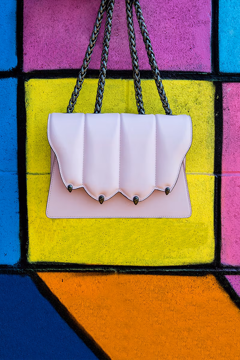 Marco De Vincenzo Large Griffe Leather Shoulder Bag