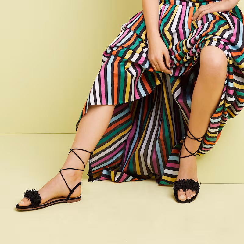 Matiko Delilah Fringe Flat Sandals