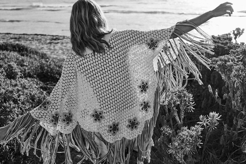 NET-A-PORTER x Chloé‏ Fringed Embroidered Crocheted Cotton Poncho