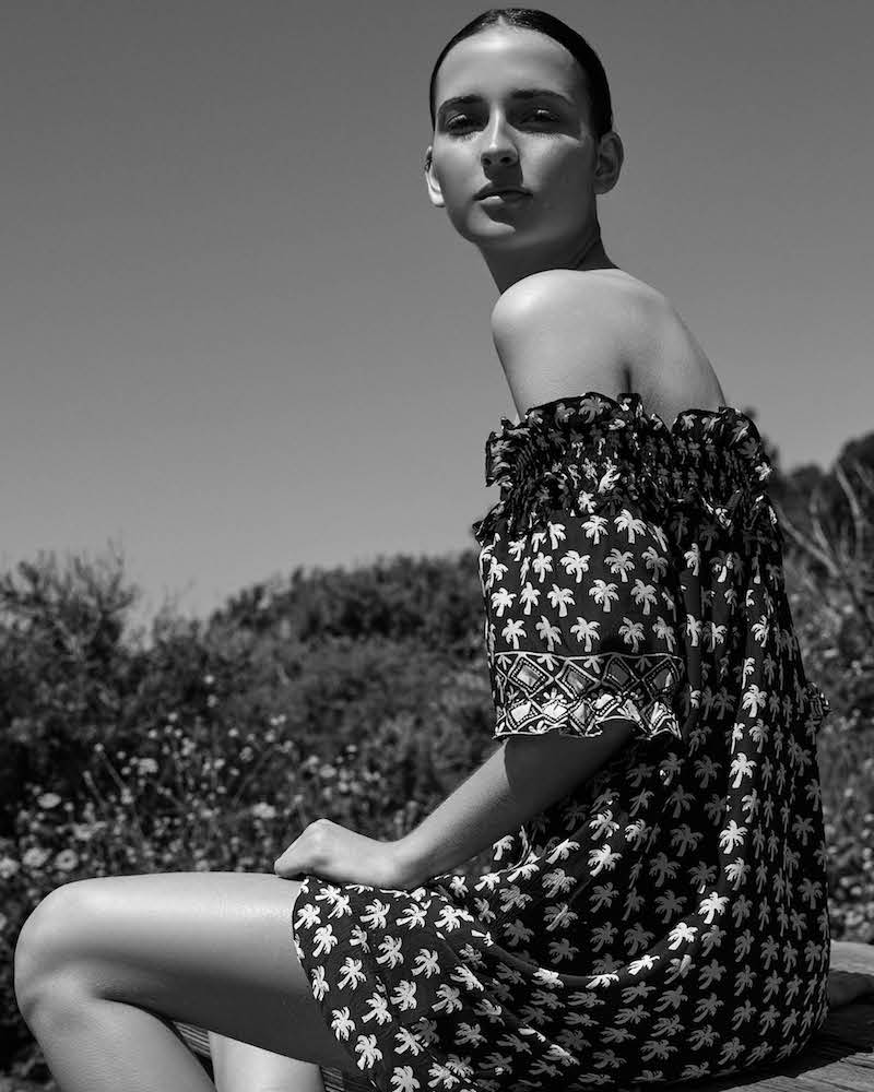 Natalie Martin Pilar Palm-Tree-Print Silk Crêpe De Chine Dress