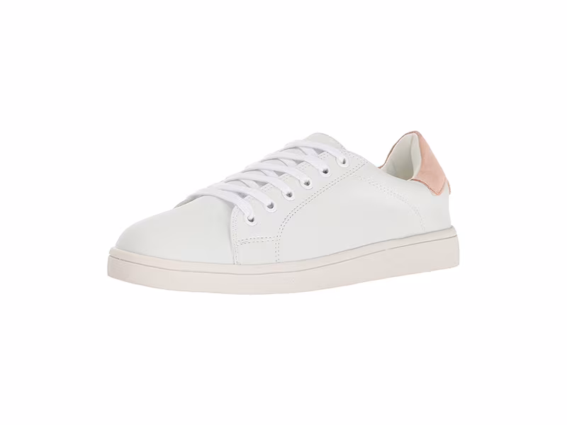 Sugar GINGER Fashion Lace-Up White Sneaker with Memory Foam Insole