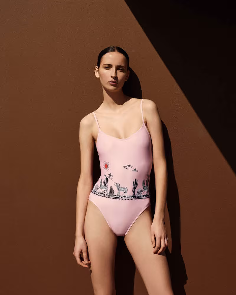Thorsun Billy Coyote-Print One-Piece Swimsuit