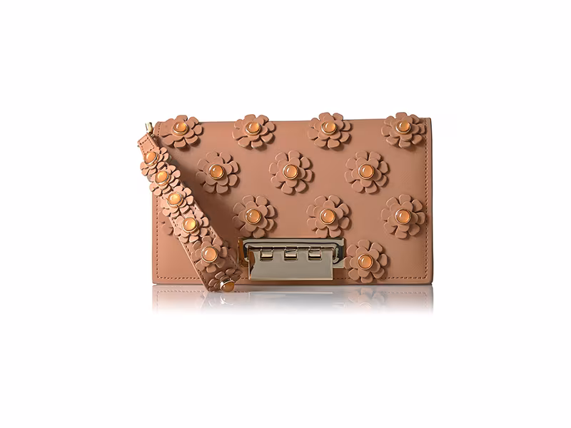 ZAC Zac Posen Earthette Large Clutch Ginger