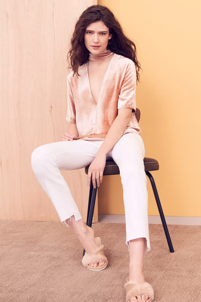 A.L.C. Blaise Velvet Choker Top