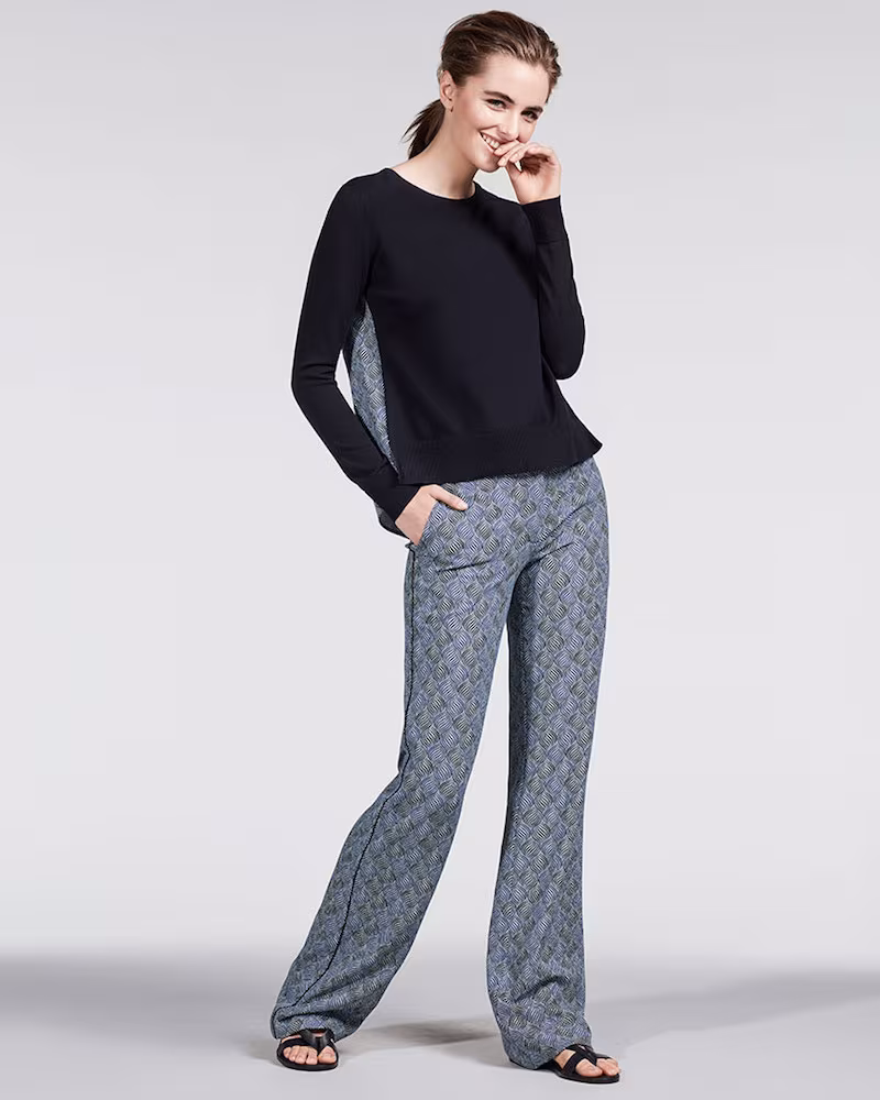 Akris punto Knit Pullover with Abstract-Print Back