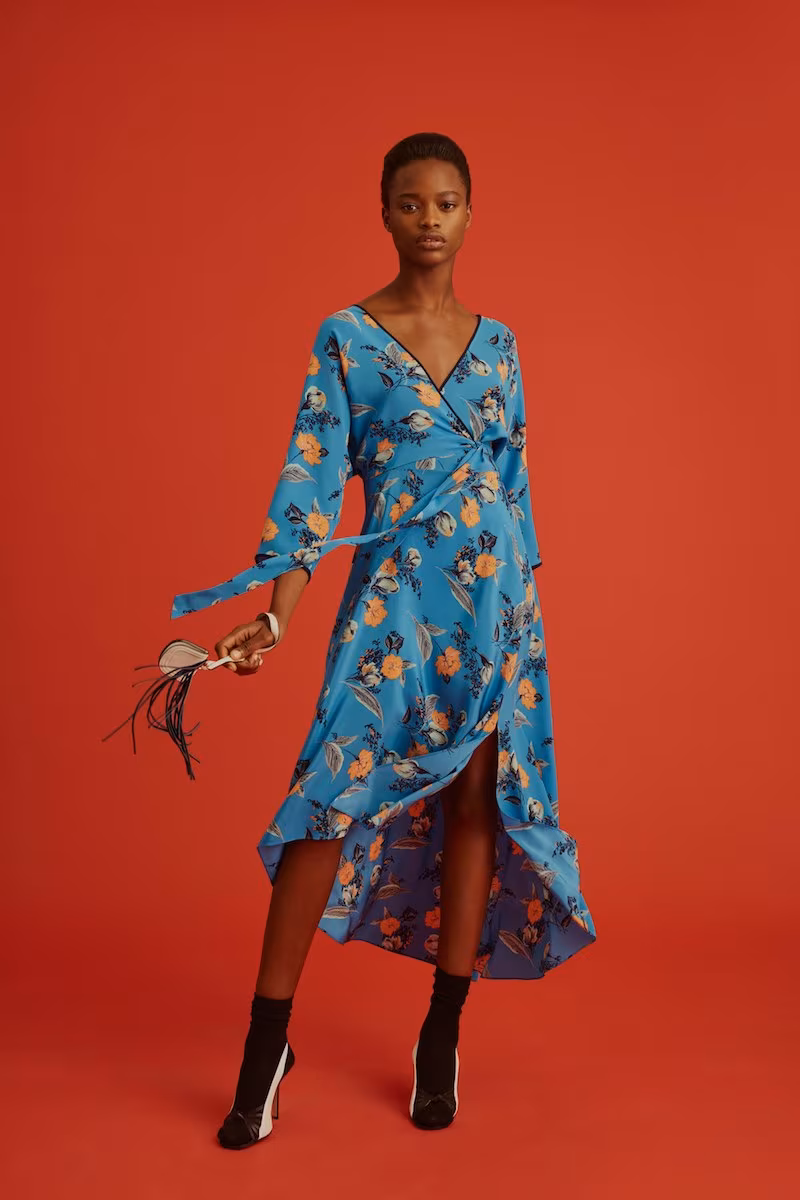 Diane von Furstenberg Silese-Print Silk Crepe de Chine Dress