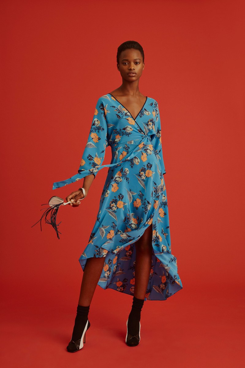 Diane von Furstenberg Silese-Print Silk Crepe de Chine Dress