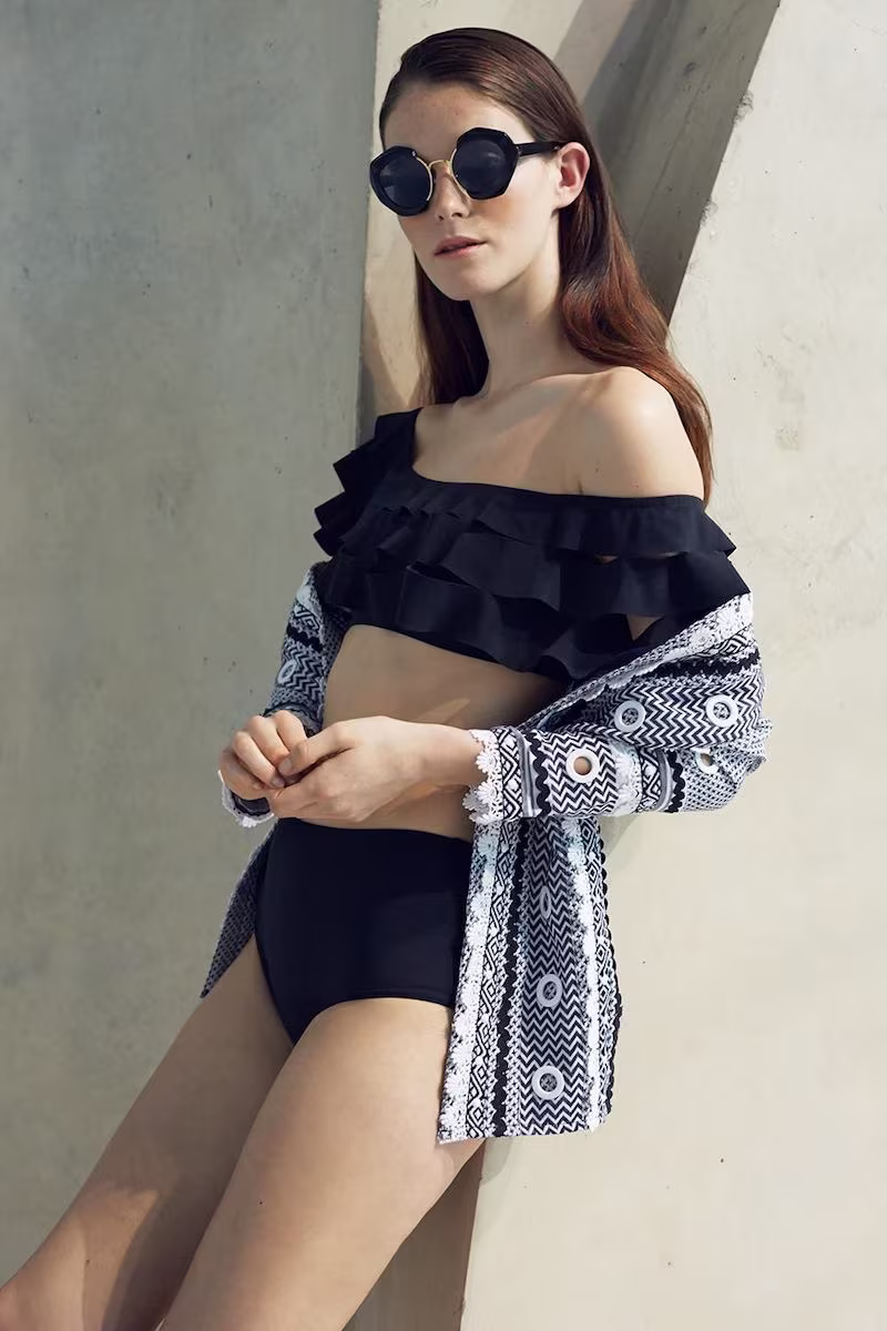 Dodo Bar Or Black & White Cotton Zur Kimono