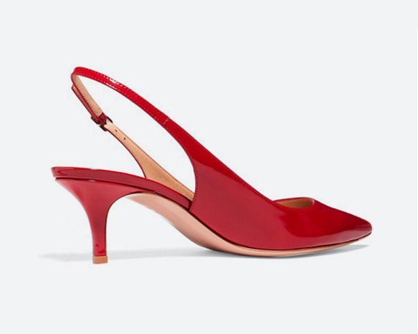 Gianvito Rossi 55 Patent-Leather Slingback Pumps