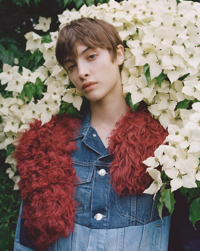 Helmut Lang Lamb Shearling Oversized Collar