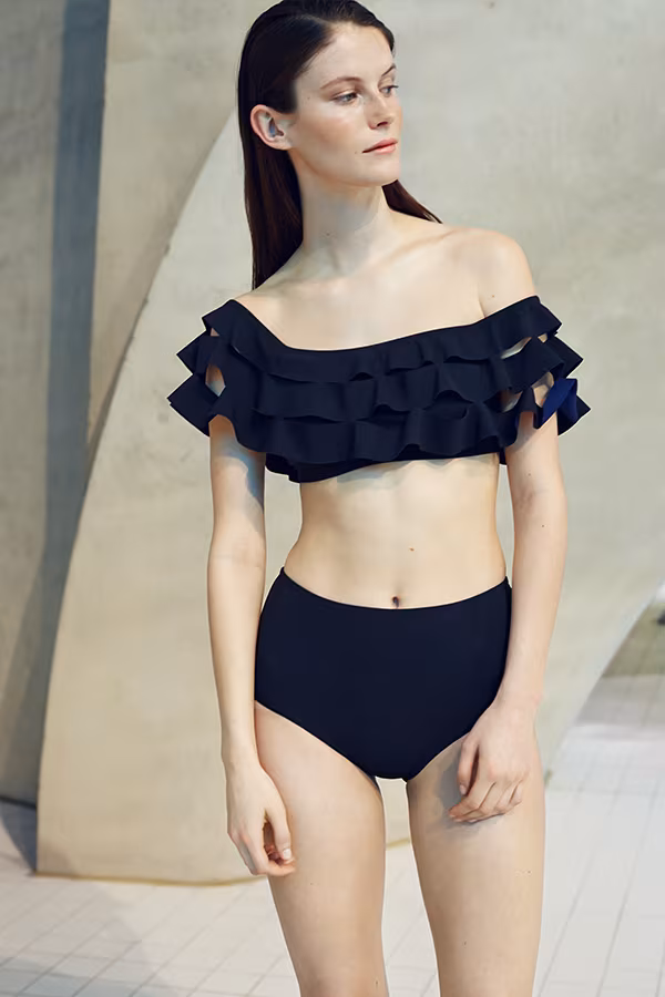 Karla Colletto Black La Dolce Vita Bikini Top