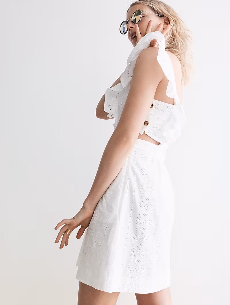 Madewell Eyelet Cutout Dress