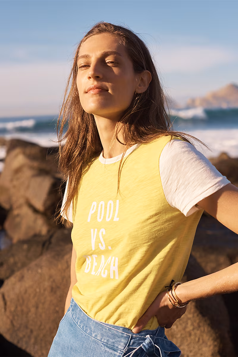 Madewell Hi-Fi Pool VS. Beach Shrunken Tee