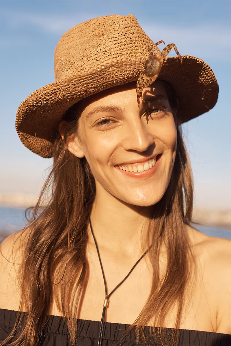 Madewell Pom-Pom Straw Fedora