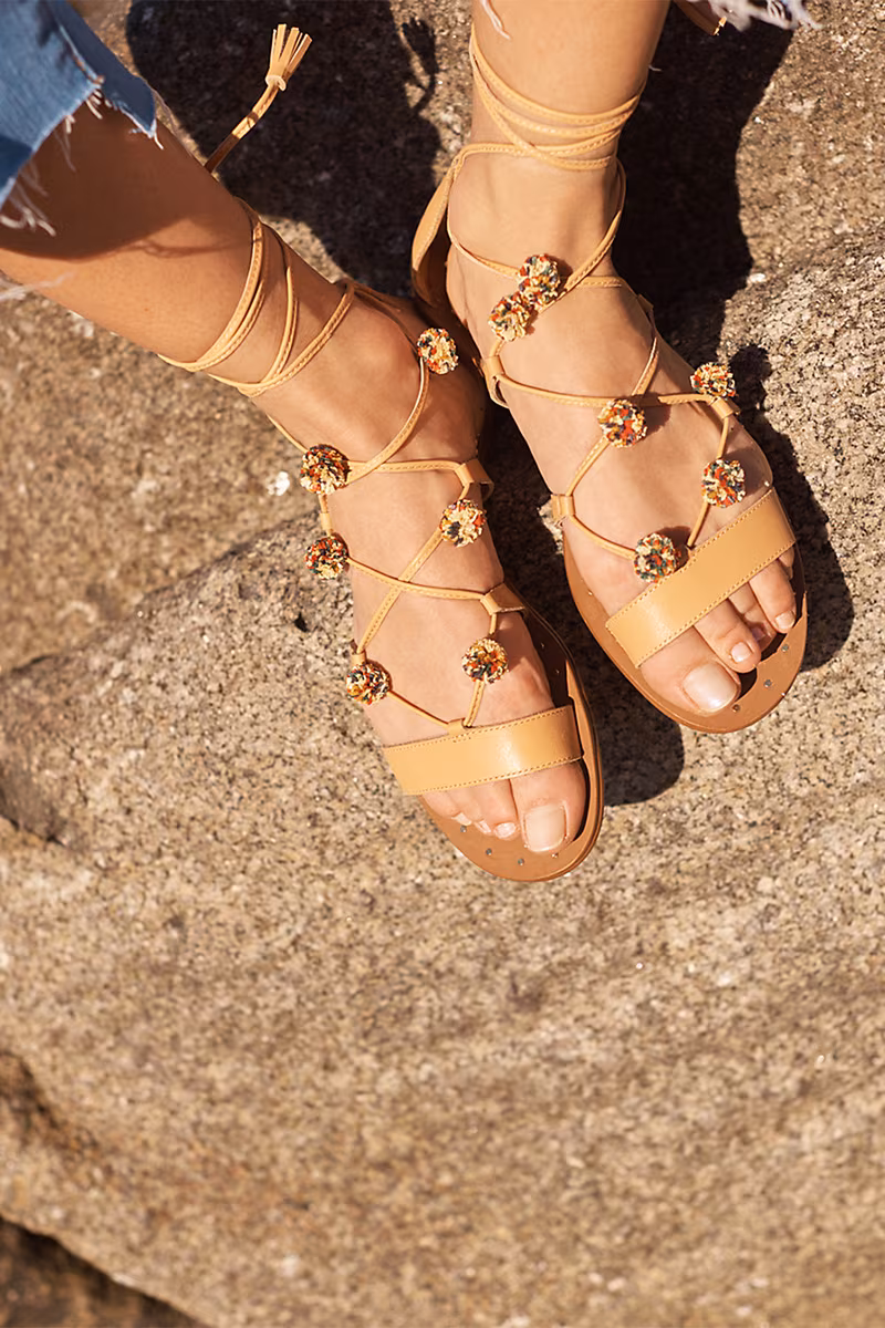 Madewell The Amira Pom-Pom Sandal