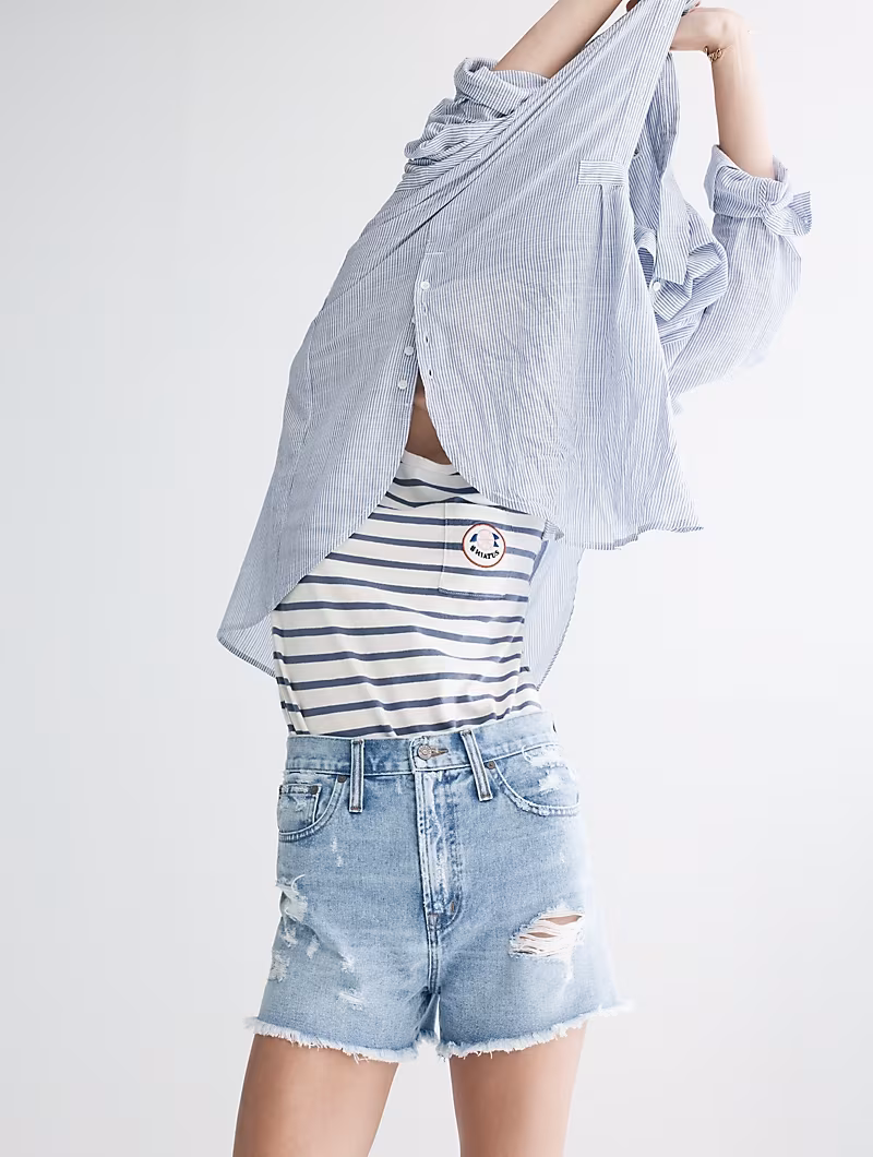 Madewell The Perfect Jean Short In Langdon Wash