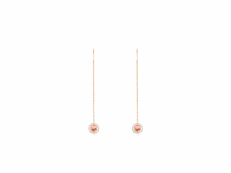 Marie Mas Diamond, Amethyst, Topaz & Pink-Gold Earrings
