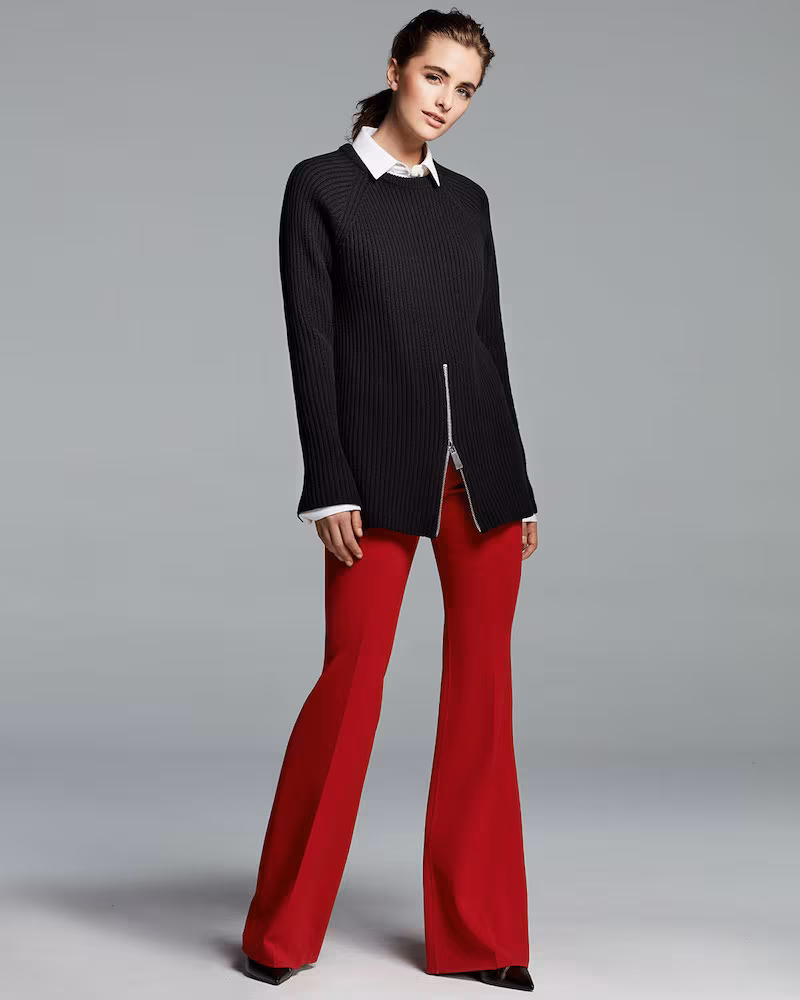Michael Kors Collection French-Cuff Poplin Blouse