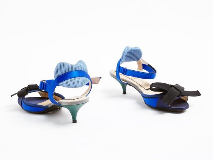 N°21 Cobalt Blue & Navy Bow Kitten Heels